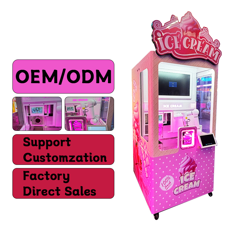 Automatic Ice Cream Vending Machine Smart Frozen Dessert Maker With Touch Screen for Shopping Mall Amusement Park