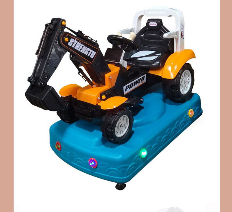 The Best Quality Plastic Children's Car Coin Swing Game Machine in the Car Excavator Toy Modeling Coin-operated Excavator