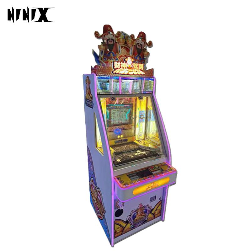 Gods of Wealth Themed Coin - Pusher Arcade Machine, Attractive Interactive Entertainment Equipment for Game Halls