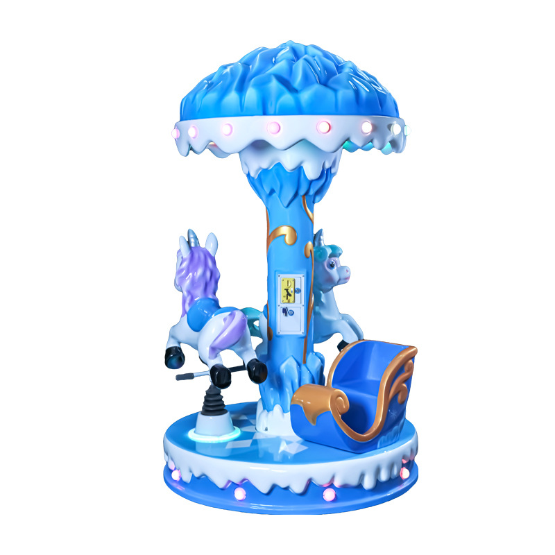 Three-person Ice Cream-shaped Merry-go-round Commercial Arcade Mall Equipment Coin-operated Amusement Park Game