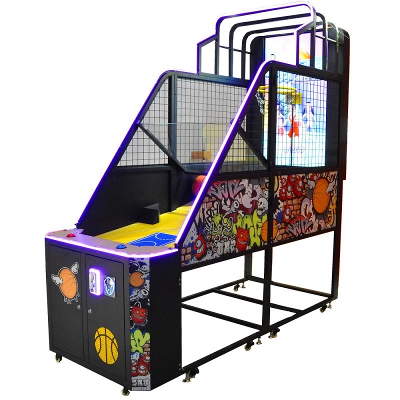 Factory Direct 55-Inch Video Basketball Shooting Machines New Coin-Operated Games Equipment for Adults Children Shopping Metal