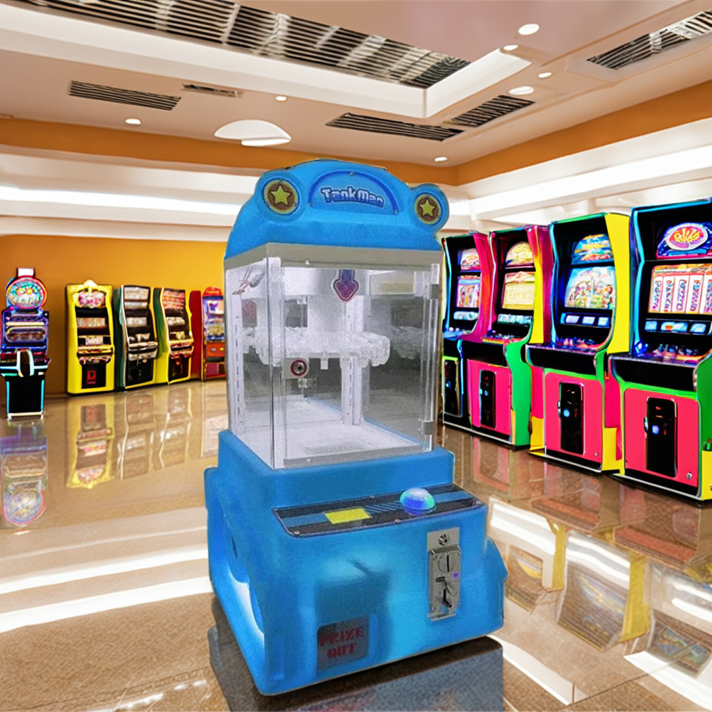 Hot Selling Mini Coin Operated Arcade Games Claw Machine & Crane Kids' Plush Win Always for Coin Pusher