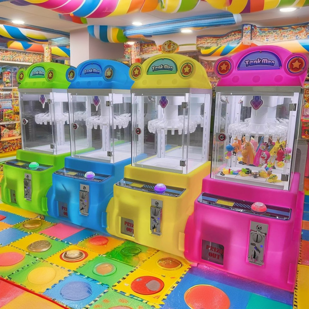 Hot Selling Mini Coin Operated Arcade Games Claw Machine & Crane Kids' Plush Win Always for Coin Pusher