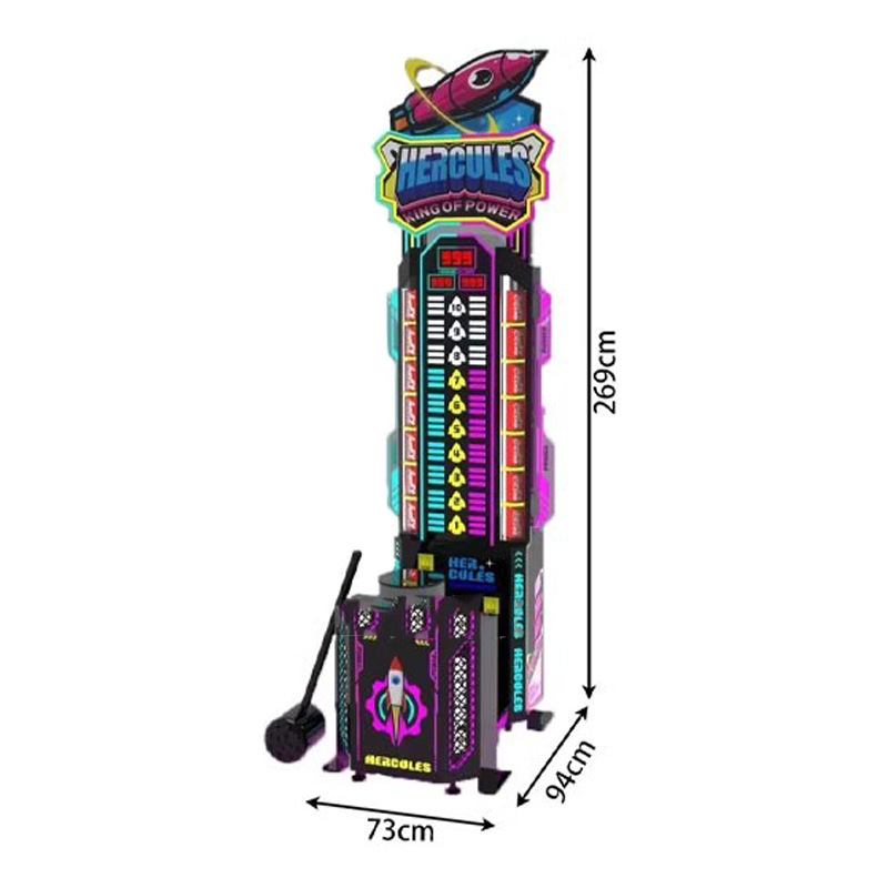 Most Popular Rocket Coin-Operated Game Machine Measuring Force Hammer Equipment