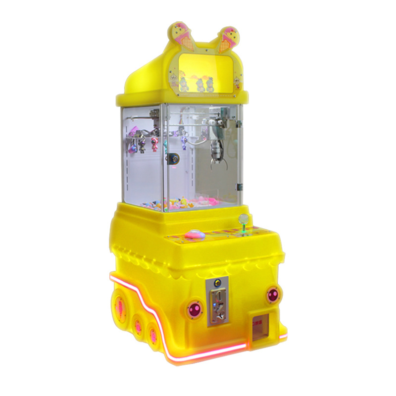Hot Selling Premium Mini Coin-Operated Arcade Crane Games Kids Plush Dolphin and Sweets Claw Machine Premium Plush Toy