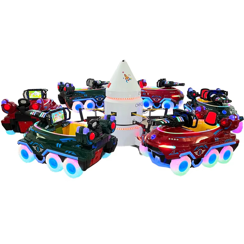 Popular English Mini Electric Carousel Coin-Operated Kids Game for Children's Entertainment