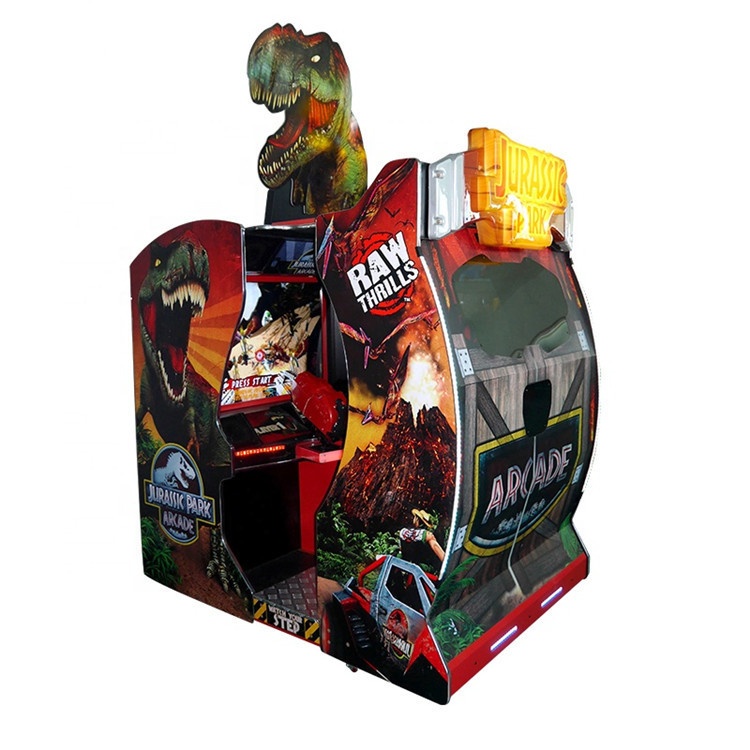 Most Fun 60-Inch Jurassic Park Coin-Operated Arcade Game Simulator Shooting Best Quality Cabinet Limited Time Sale