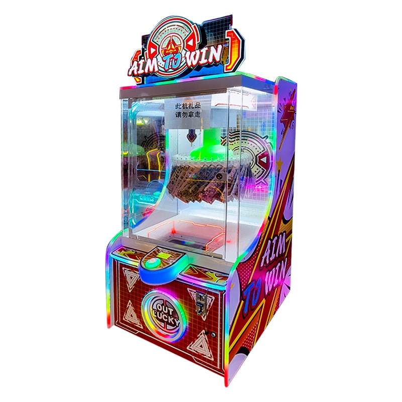 Colorful Commercial Entertainment Prize Dispensing Arcade Gift Machine Aim to Win Described As a Doll Machine