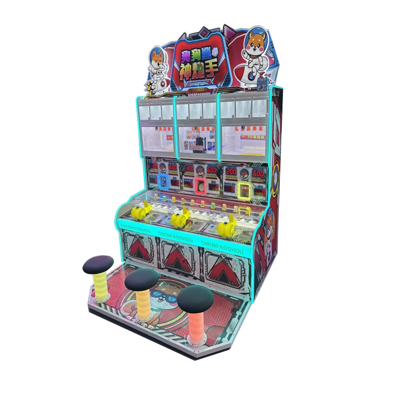 Children's Indoor Playground Entertainment Center Coin-Operated Three Cannon Park Shooting Arcade Physical Ball Game