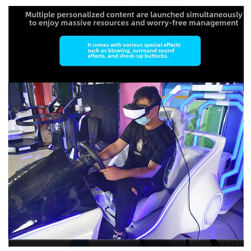 Large Indoor Amusement VR Light Speed Racing Game Console All-in-One Simulation Driving Device for Karting Motorcycle
