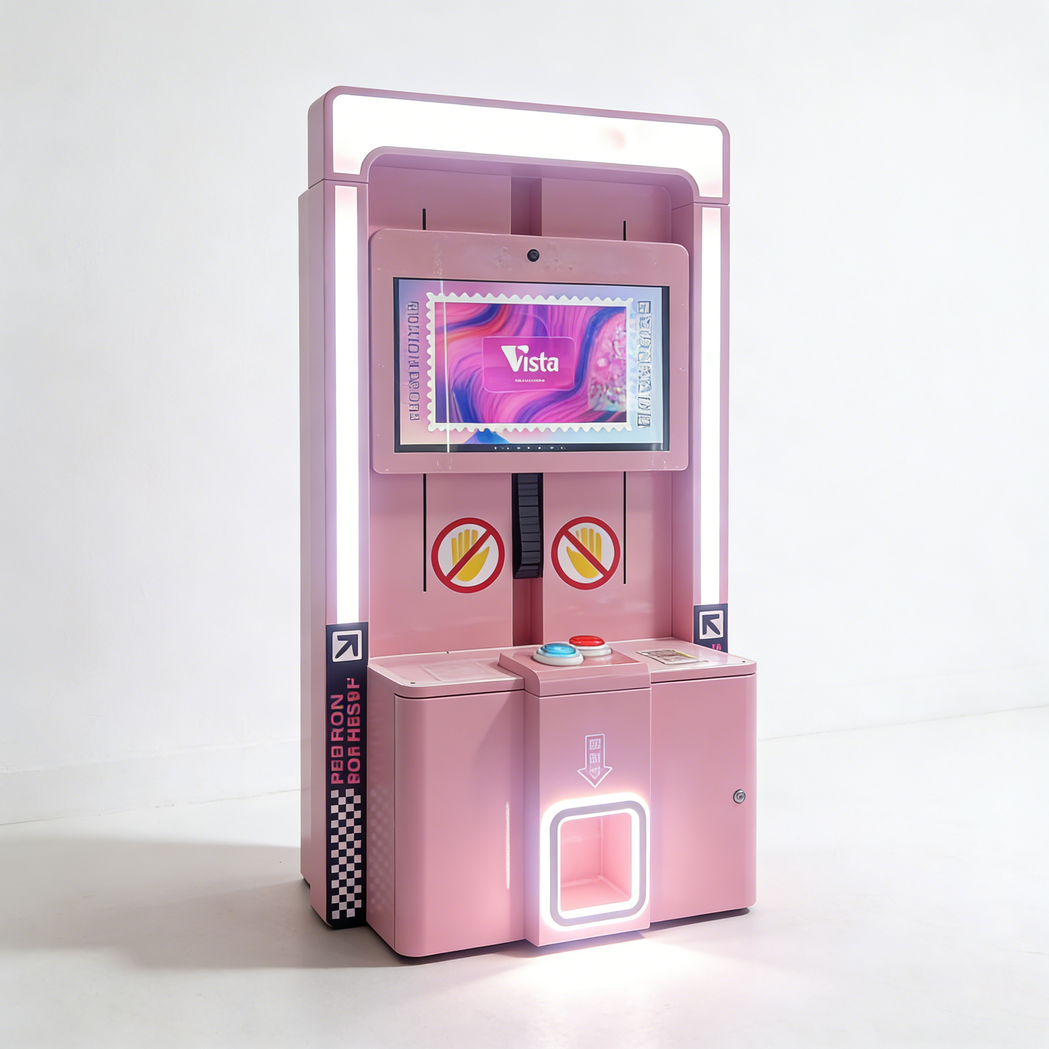 Ninix Pink-Themed Commercial Self-Service Smart Terminal High-Efficiency Interactive Metal Equipment for Malls Retail