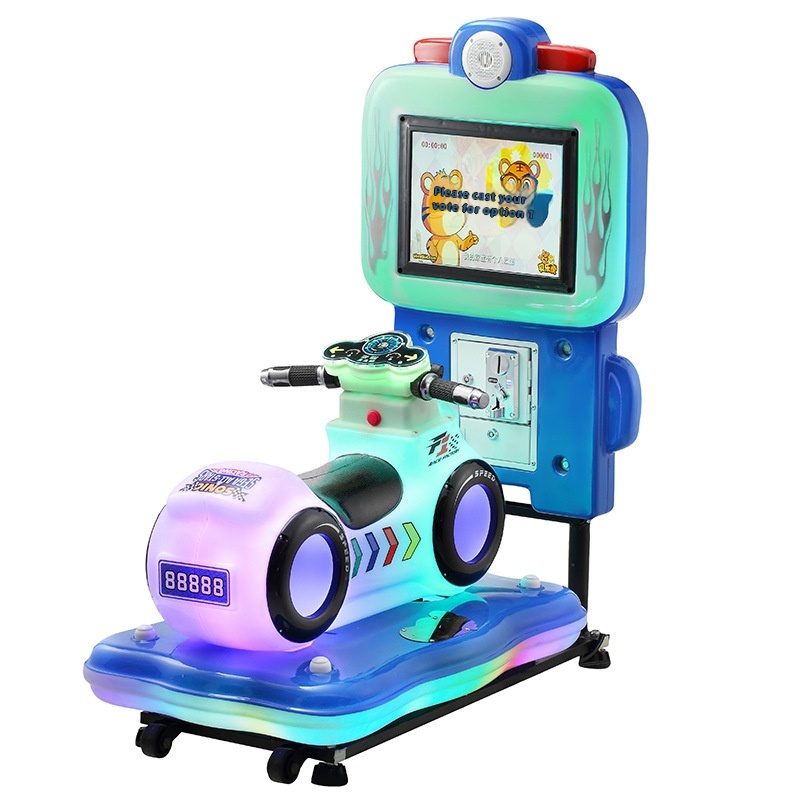Colorful Coin-Operated Interactive Horse Racing & Rocking Car Game Machine Interstellar-Themed Commercial Amusement Equipment