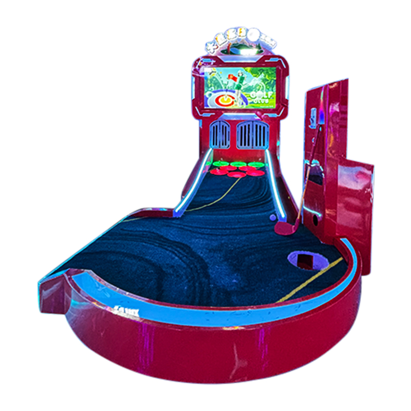 Interactive Mini Golf Arcade Machine LED Display Coin Operated Indoor Amusement Park Equipment for Family Entertainment