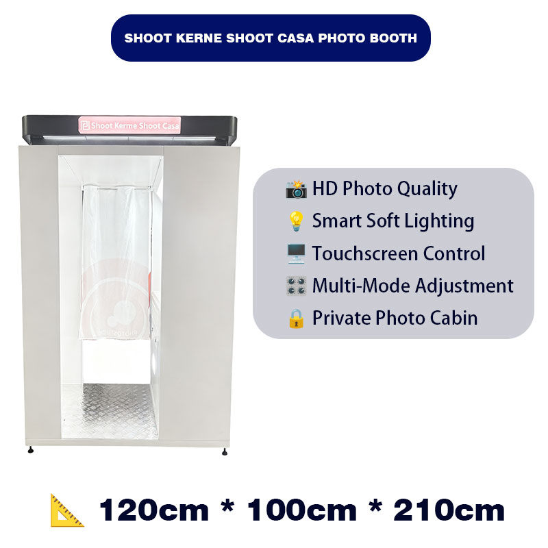 Coin Operated Photo Booth ID Passport Picture Printing Cabin Self Service Digital Portrait Studio Smart Imaging Kiosk