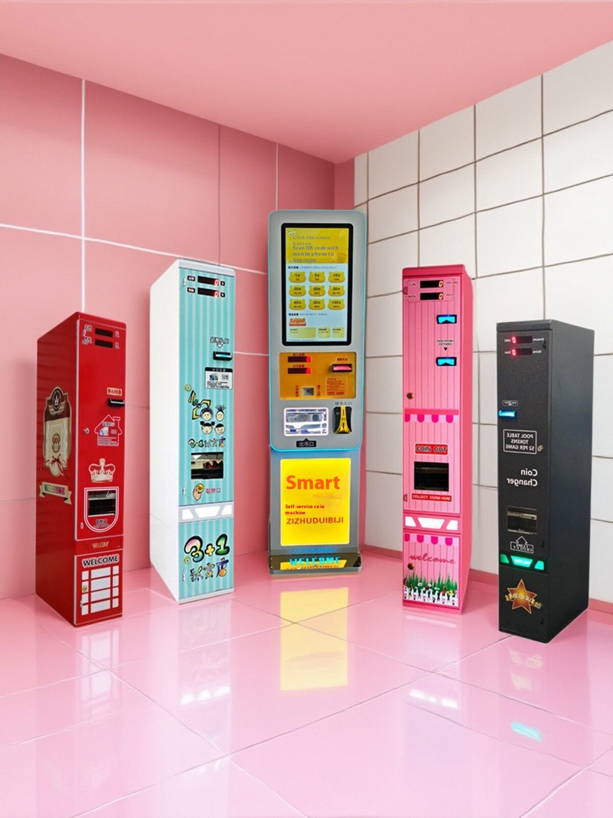 Direct Factory Sale New Intelligent Coin Exchange Machine Self-Service Game Accepting Hong Kong Taiwan 6+ Coin Operations