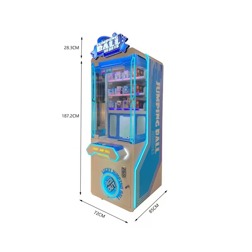 Arcade Jumping Ball Game Machine with LED Lighting - Attractive Prize Vending Entertainment Equipment for Game Zones