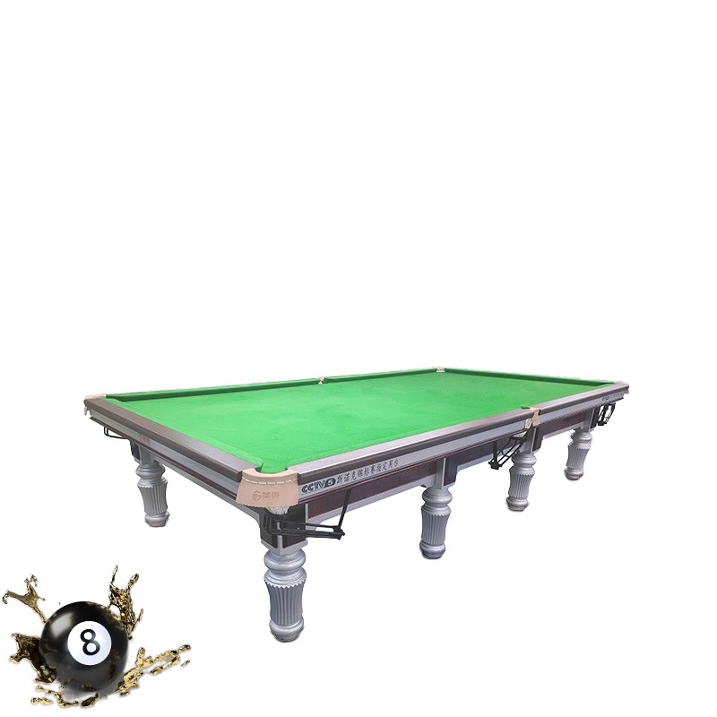 Manufacturer Wholesale Large Standard Indoor Home Snooker Billiard Table Nine-Ball Solid Wood with Wool Cushion