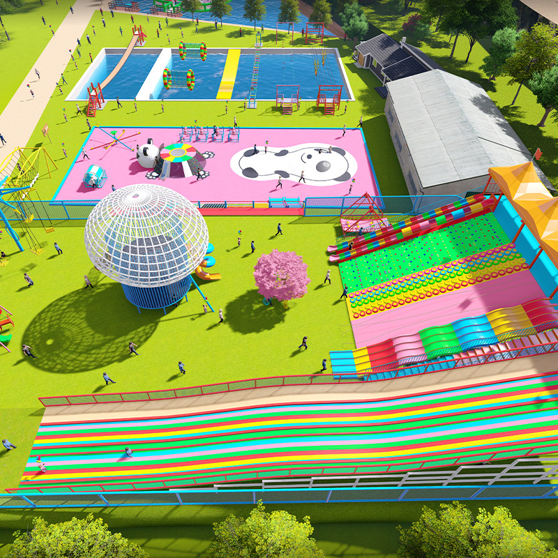No-Power Fiberglass Rainbow Slide for Outdoor Use in Parks Gardens Malls & Communities-Henan Origin