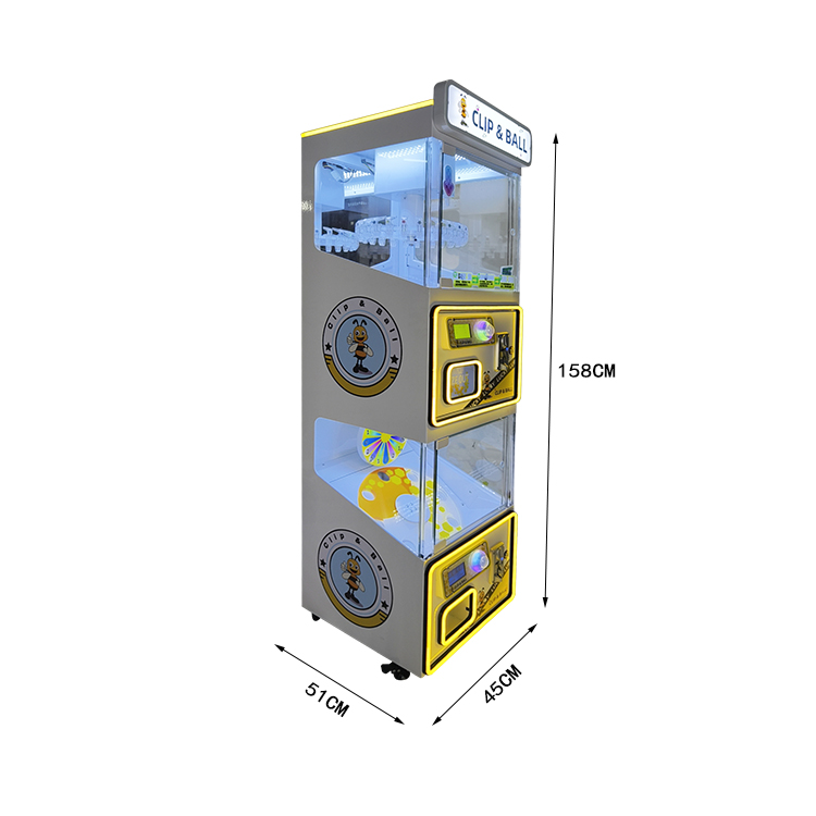 Popular Game Center Coin Food Playing Machine Double-layer Clip Machine Gift Game Machine