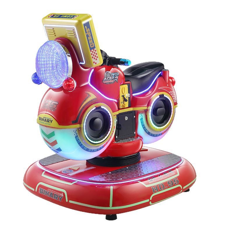 New Interactive Coin-Operated Rocking Car Swing Machine Single-Person Didi Motorcycle Made Durable Plastic English
