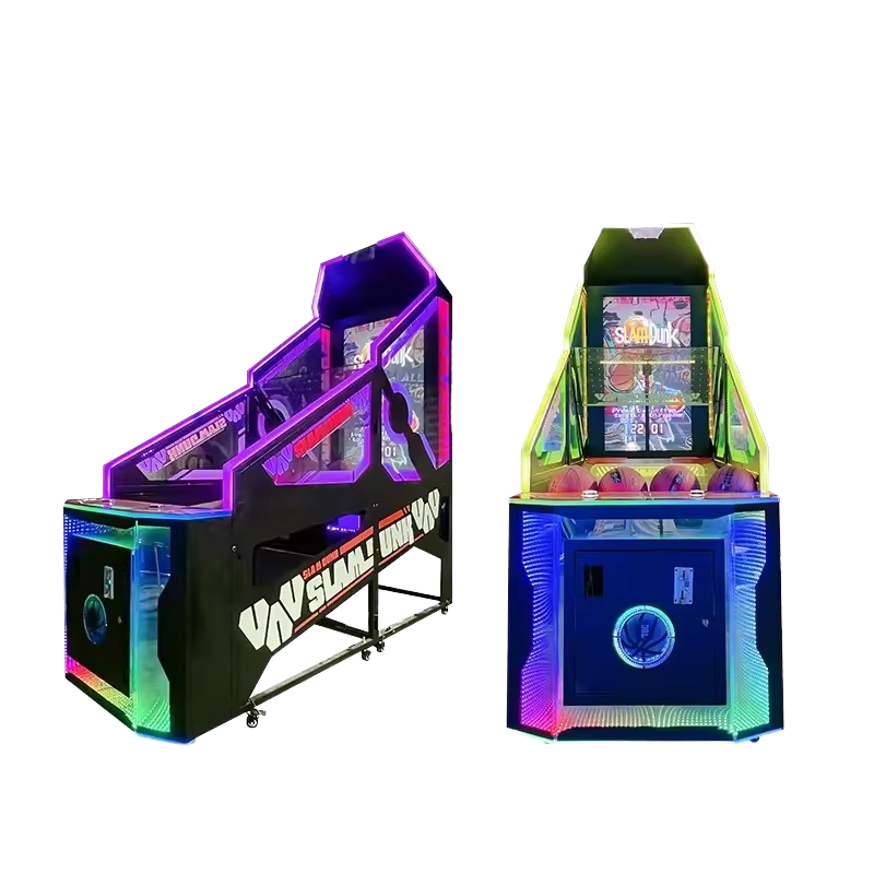 Coin-Operated 2 Player Indoor/Outdoor Boxing Basketball Game English Language Metal Arcade Shooting for Kids