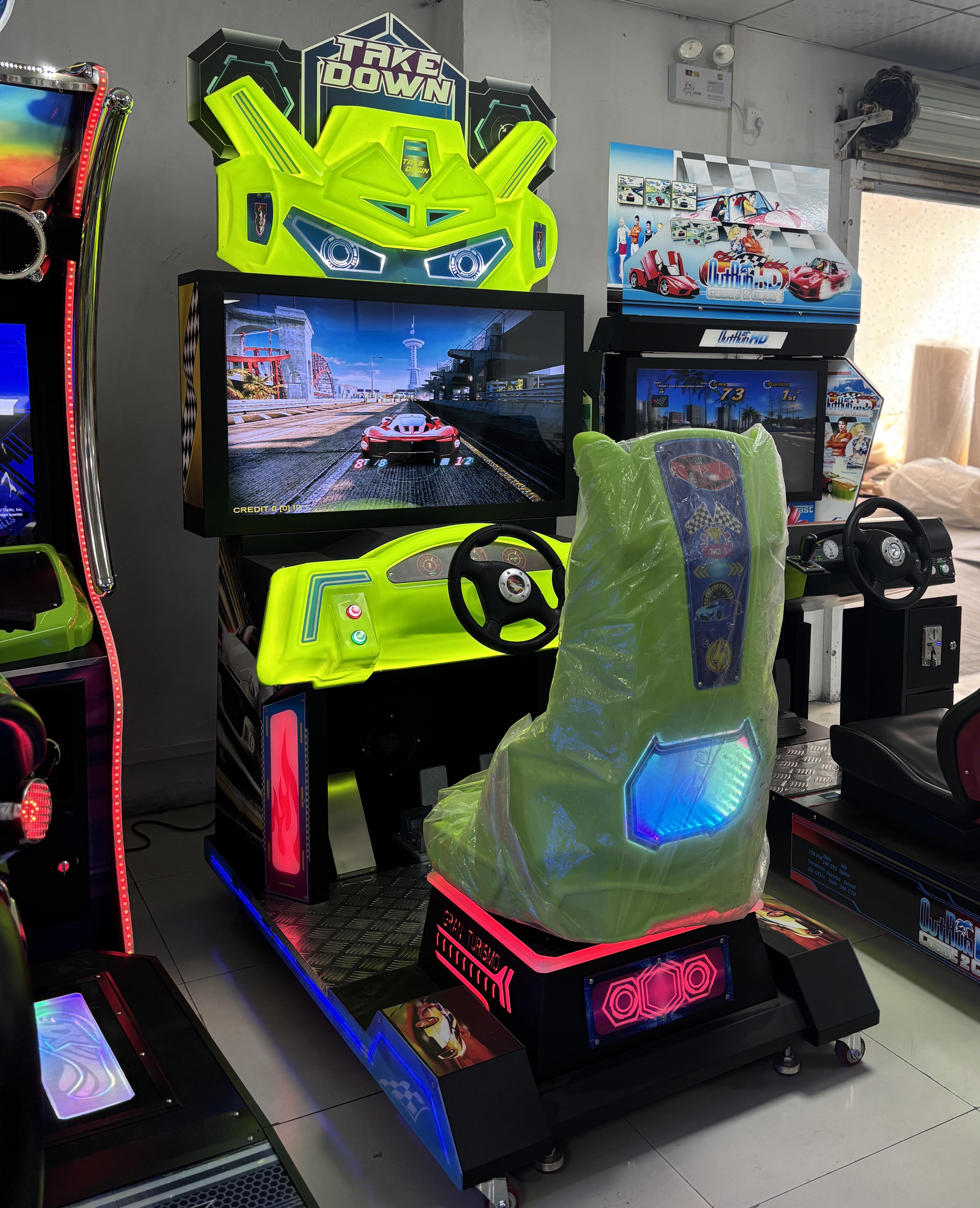 High Quality 42-Inch Racing Simulator Arcade Game Console Coin-Operated Amusement for Older Children Adults MDF Board Material