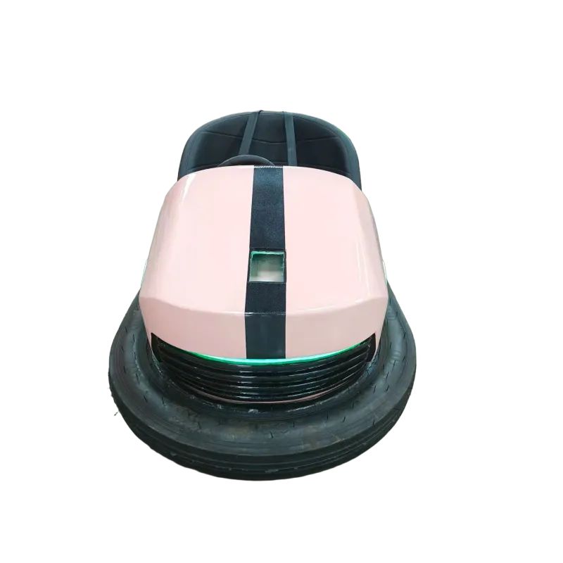 Pink Glowing Coin - Operated Bumper Car, Amusement Park Parent - Child Interactive Electric Ride, Entertainment Equipment for