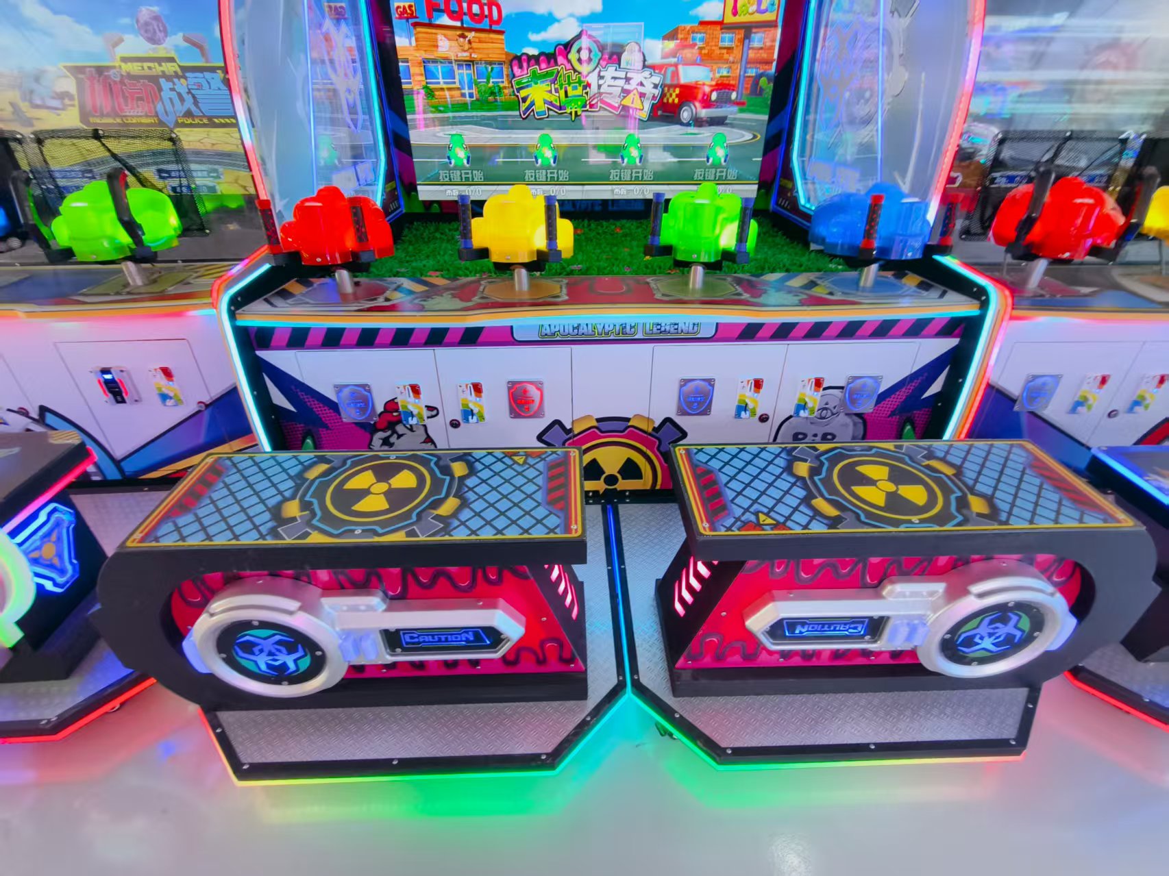 Four-Player Water Shooting Simulation Coin Operated Kids Game Machine for Game Centers