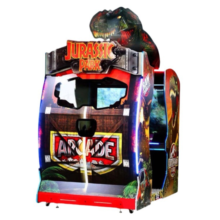 Most Fun 60-Inch Jurassic Park Coin-Operated Arcade Game Simulator Shooting Best Quality Cabinet Limited Time Sale