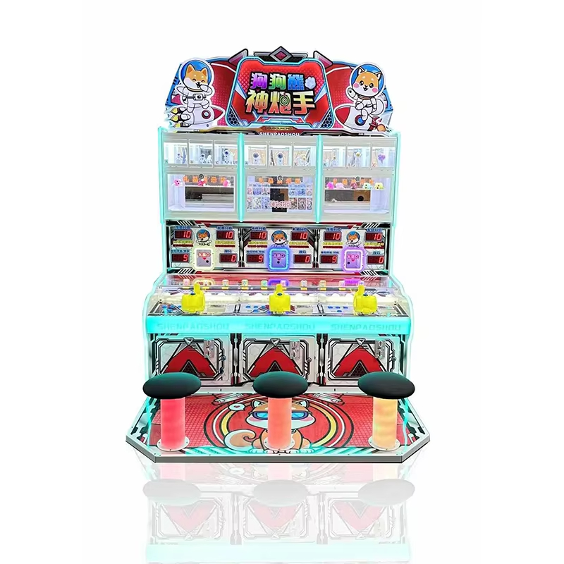 Children's Indoor Playground Entertainment Center Coin-Operated Three Cannon Park Shooting Arcade Physical Ball Game