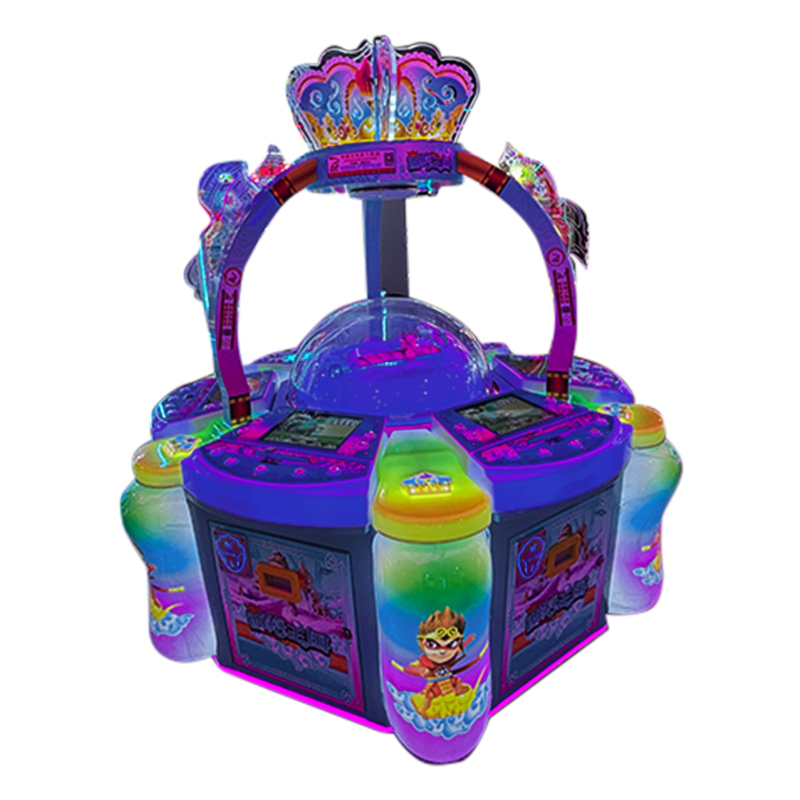 Colorful Lighting Six-Person Interactive Video Game Machine Indoor Coin-Operated Entertainment Equipment for Parents and Kids
