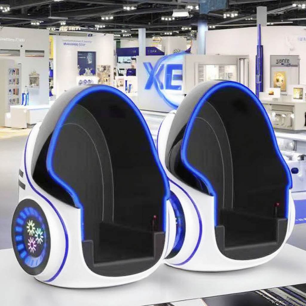 9D VR Egg Chair Simulator 2-Seat Roller Coaster Virtual Reality Cinema Indoor Outdoor Game Houses Theme Parks Durable Metal