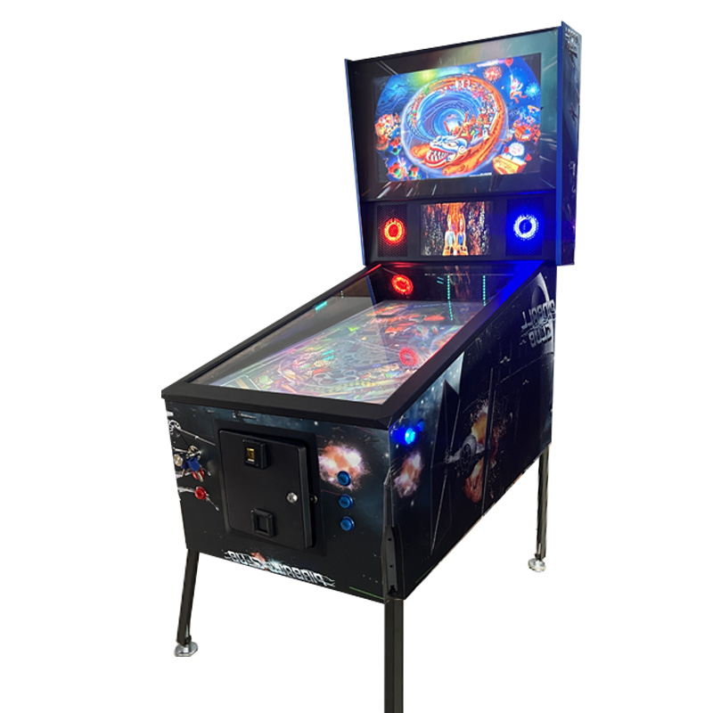Family Entertainment Coin Operated Future Visual Pinball Bally Tables Club 66 Games 2 Screen Virtual Pinbal for Sale
