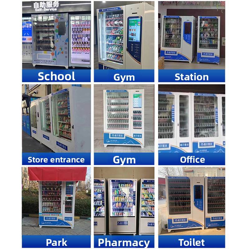 24-Hour Smart Self-Service Commercial Beverage Snack Vending Machine Unmanned with Scan Code Function for Cigarette Vending