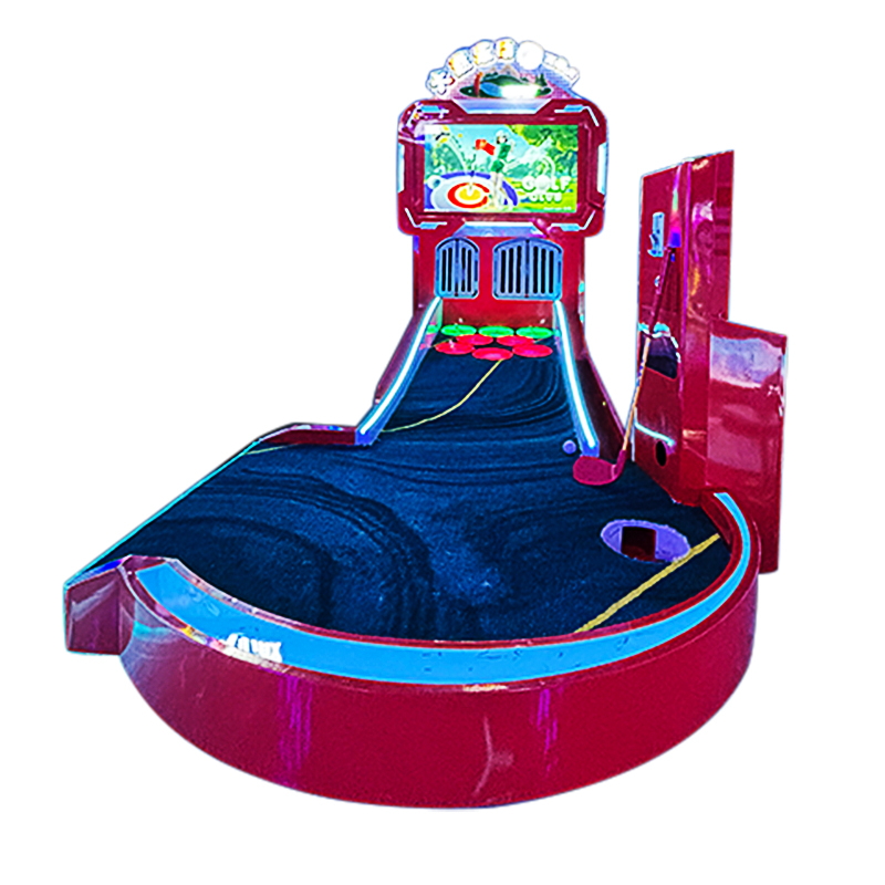Interactive Mini Golf Arcade Machine LED Display Coin Operated Indoor Amusement Park Equipment for Family Entertainment