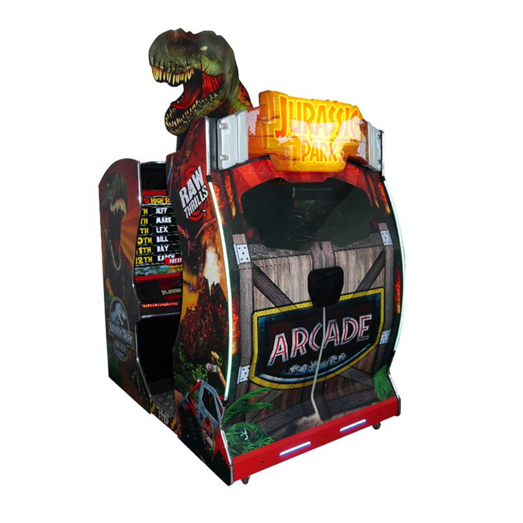 Most Fun 60-Inch Jurassic Park Coin-Operated Arcade Game Simulator Shooting Best Quality Cabinet Limited Time Sale