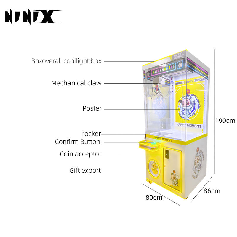 Children's Coin-Operated Claw Machine Crane Toy Interactive Park Play with Parents-Doll Machine