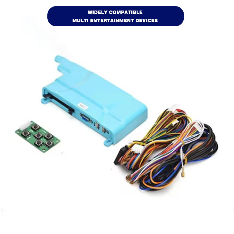 Fish-Themed Arcade Game Machine Accessory Set-Mainboard Wiring Harness Metal Components English Support for Kids' Amusement Game