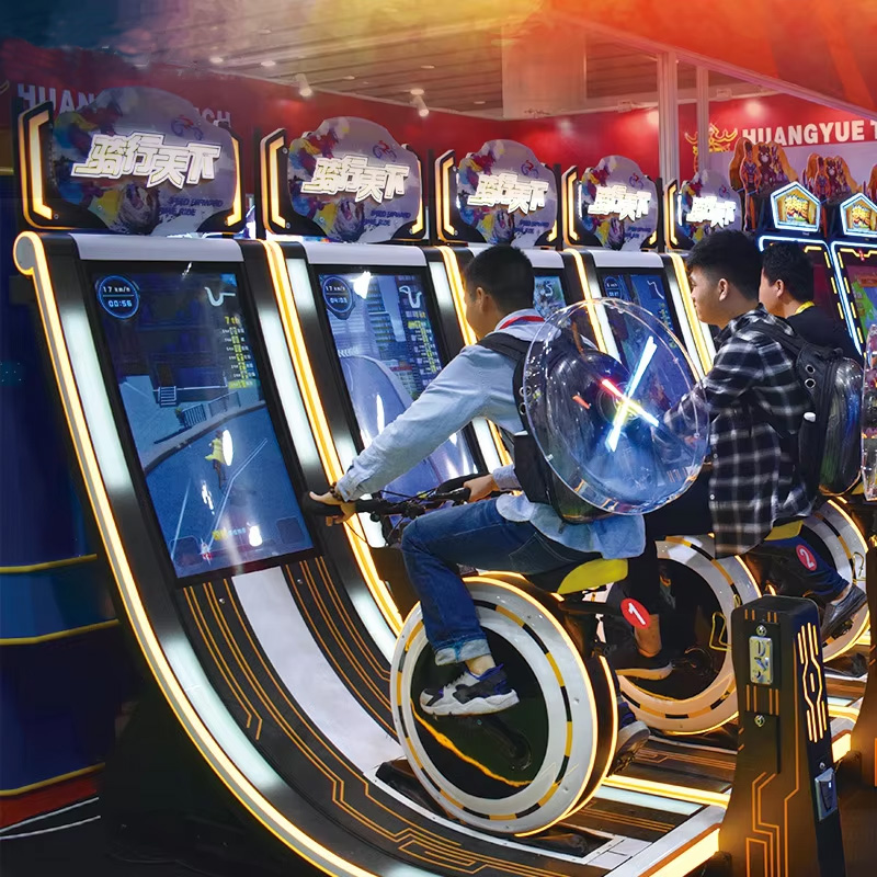 Dynamic World Commercial Coin-Operated Cycling Bicycle Game Machine Kid Playground Amusement Equipment