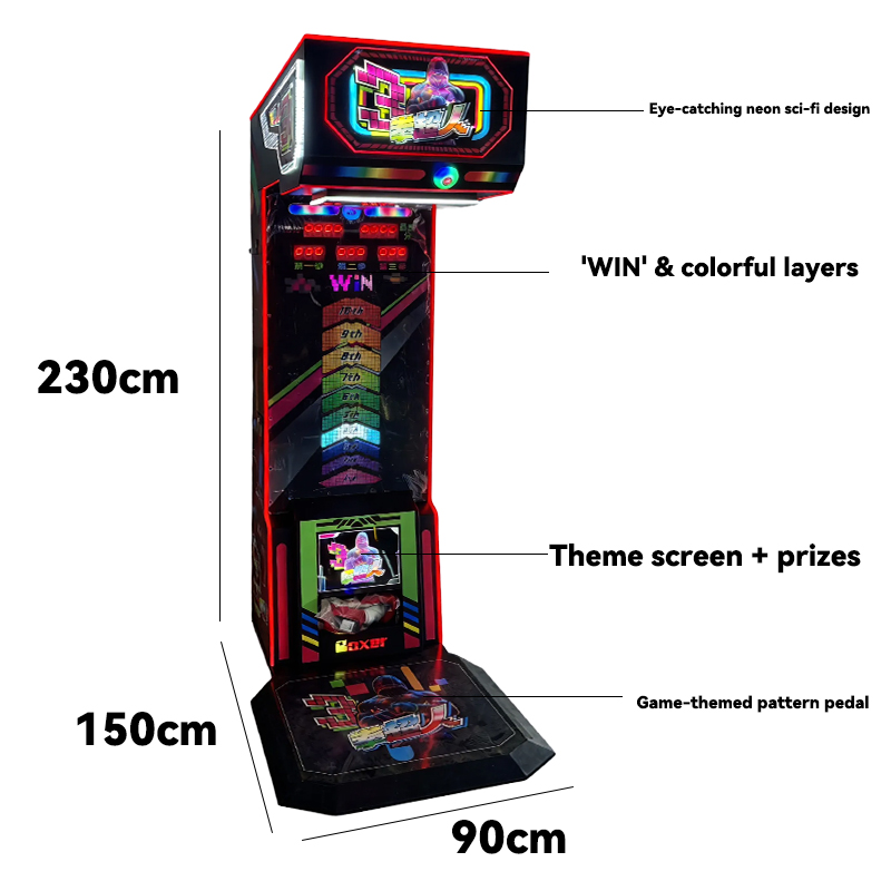High-end Boxing Arcade Stainless Steel Metal Structure Coin-operated Electronic Scoring System