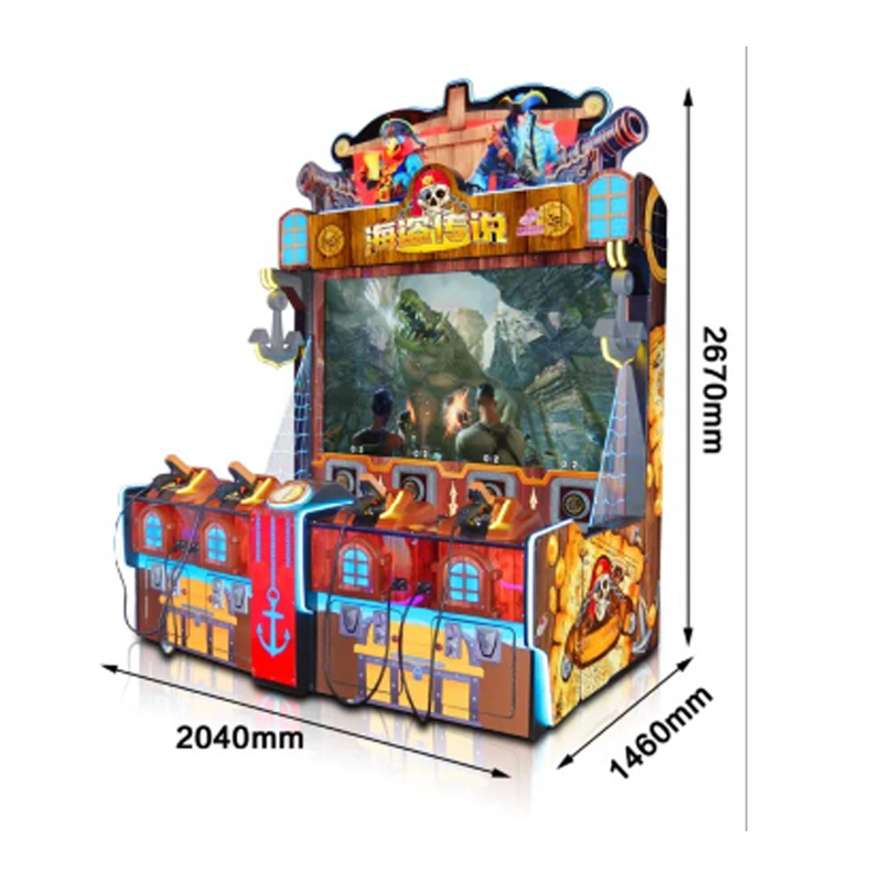 Durable Metal Shadow 4PL Shooting Arcade Game Machine Kids' Indoor Fun with Coin-Operated System for Shopping Malls