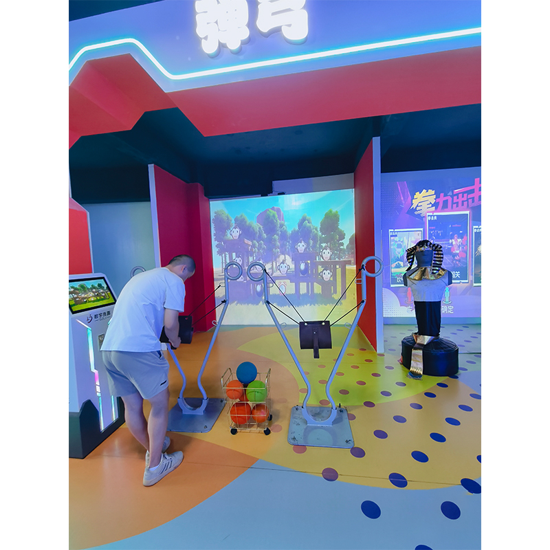Indoor Interactive Catapult Ball Arcade Machine Plastic Metal Construction English-Supported Sports Game Equipment for