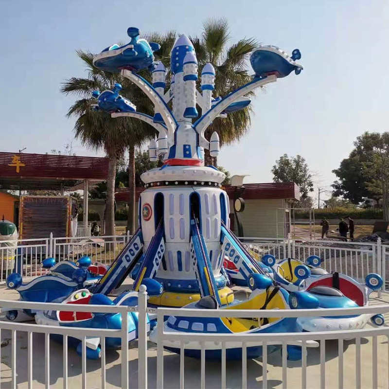 New Automatic Control Self-controlled Aircraft Outdoor Square Amusement Rotating Lift Equipment Glass Steel Sanyi-0154