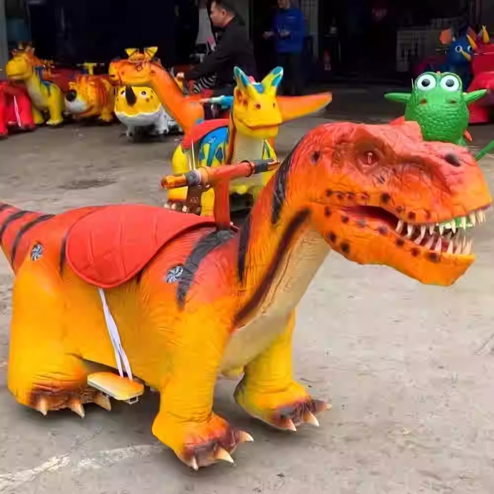 Funny Amusement Ride Electronic Dinosaur Toy Cars  Kids Simulation Model Shopping Mall Toy Car for Hot Sale