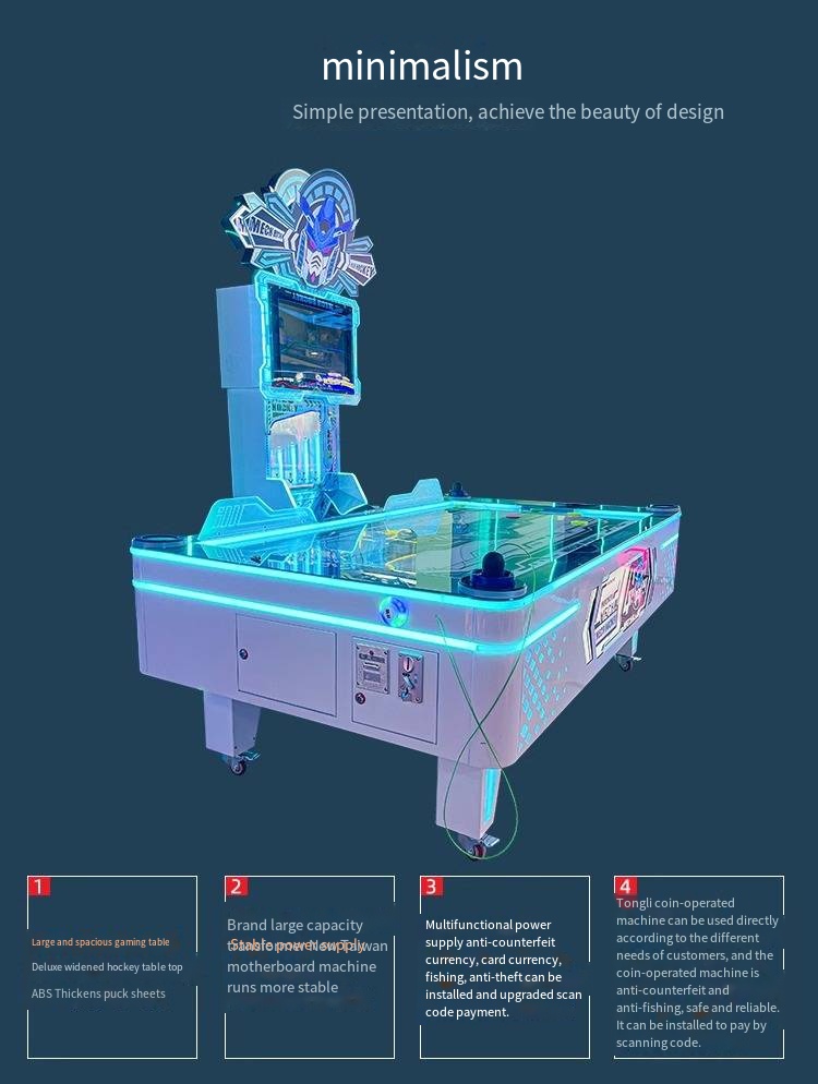 Large-Scale Commercial Two-Player Competitive Puck Throwing Game Machine Video Arcade Equipment for Game Halls Coin Operated Ice