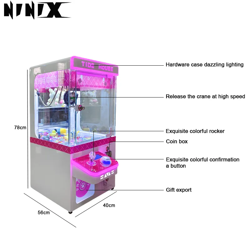 Mall Entertainment Center Equipment Mini Small Household Claw Machine for Sale Coin Operated Arcade Gift Game Claw Crane