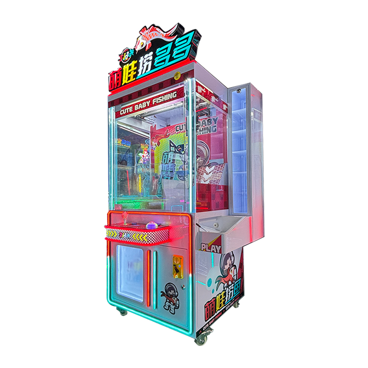 The New Entertainment Device - the Fishing Machine - Operates with Coins Inside and Is Suitable for Shopping Malls.