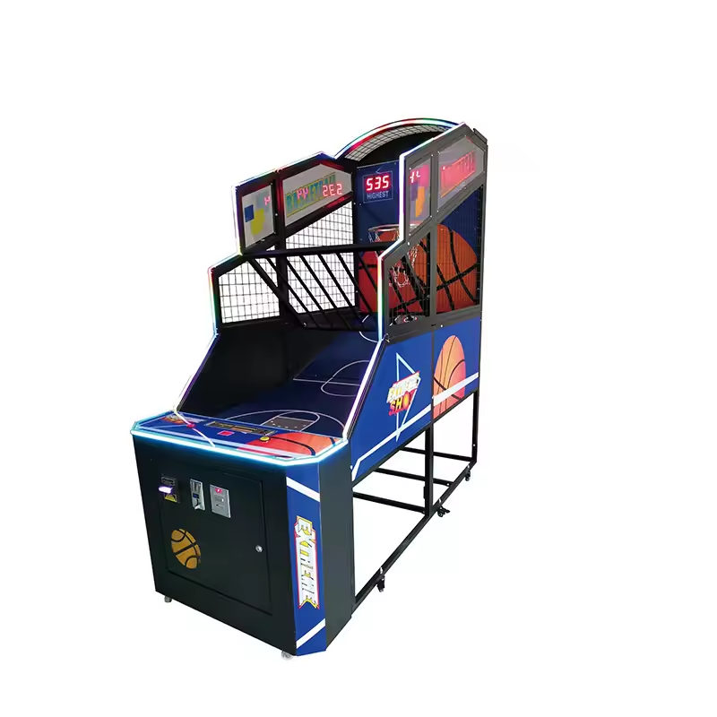 Coin-Operated Indoor Sports Basketball Arcade Machine Street Sports Game with Lron Basketball Machine for Indoor Play