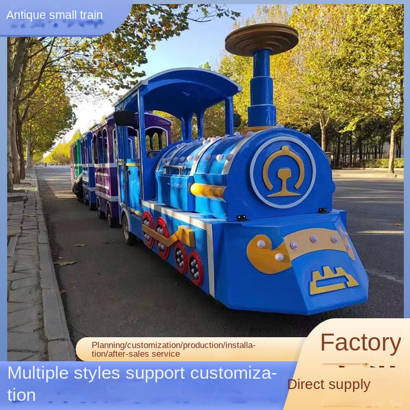 Outdoor Small Train Shopping Mall Playground Steam Track Indoor Outdoor Amusement Park Equipment