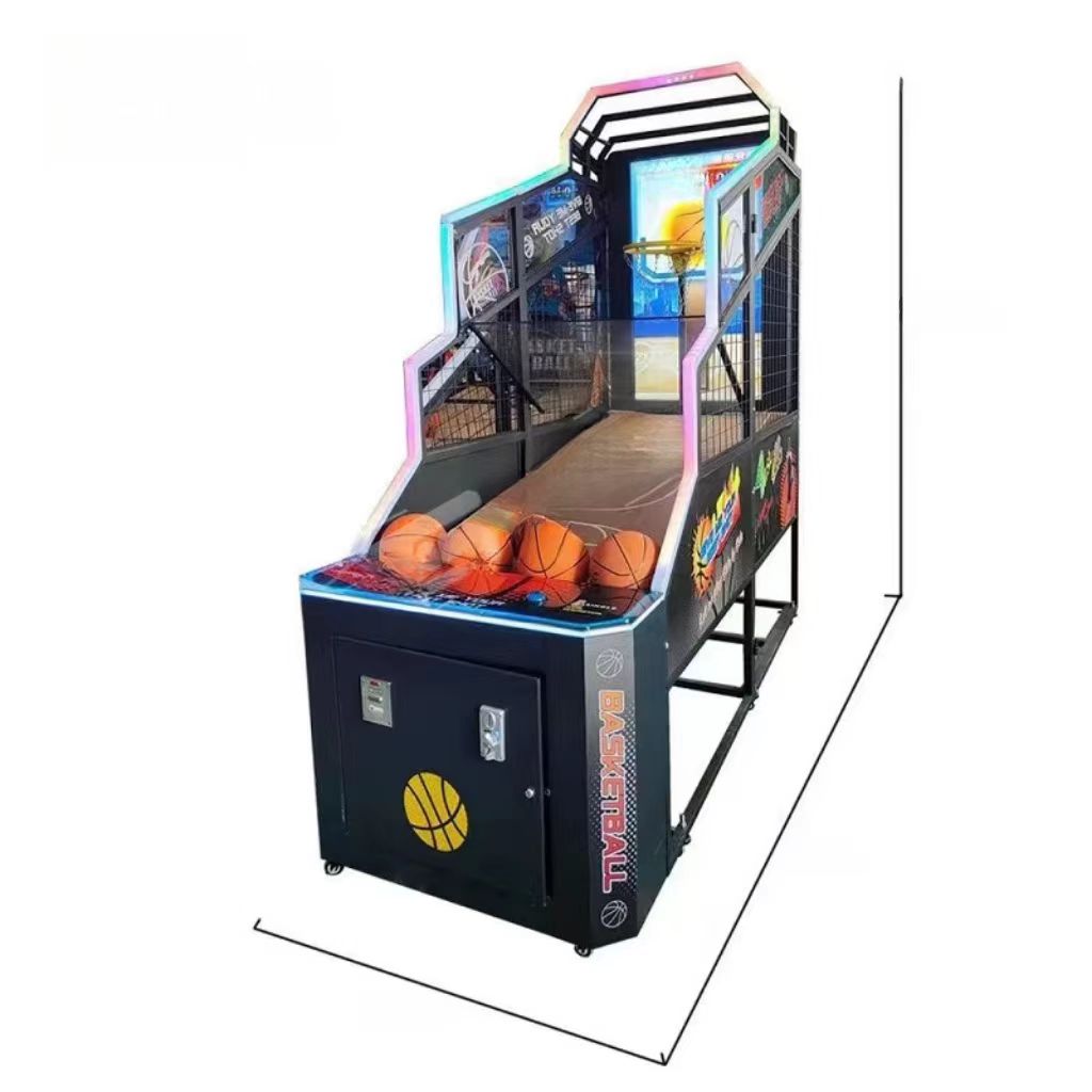 Dual-Player LED Scoring Basketball Boxing Arcade Machine Metal Construction Commercial Coin-Operated Game for Malls Amusement